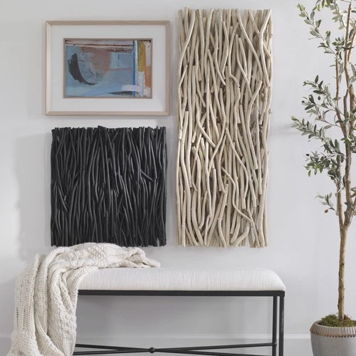 Uttermost 04353 24" Tall Teak Wood Abstract Sculpture - Black - Picture 4 of 4