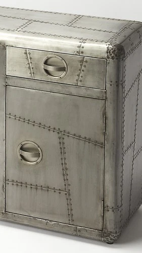 Butler Specialty Industrial Chic 3 Drawer Sideboard In Gray - Picture 3 of 3