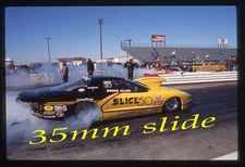 35MM NHRA SLIDE - BRUCE ALLEN 1996 SLICK 50 PRO STOCK CAR BURNOUT #HJ8