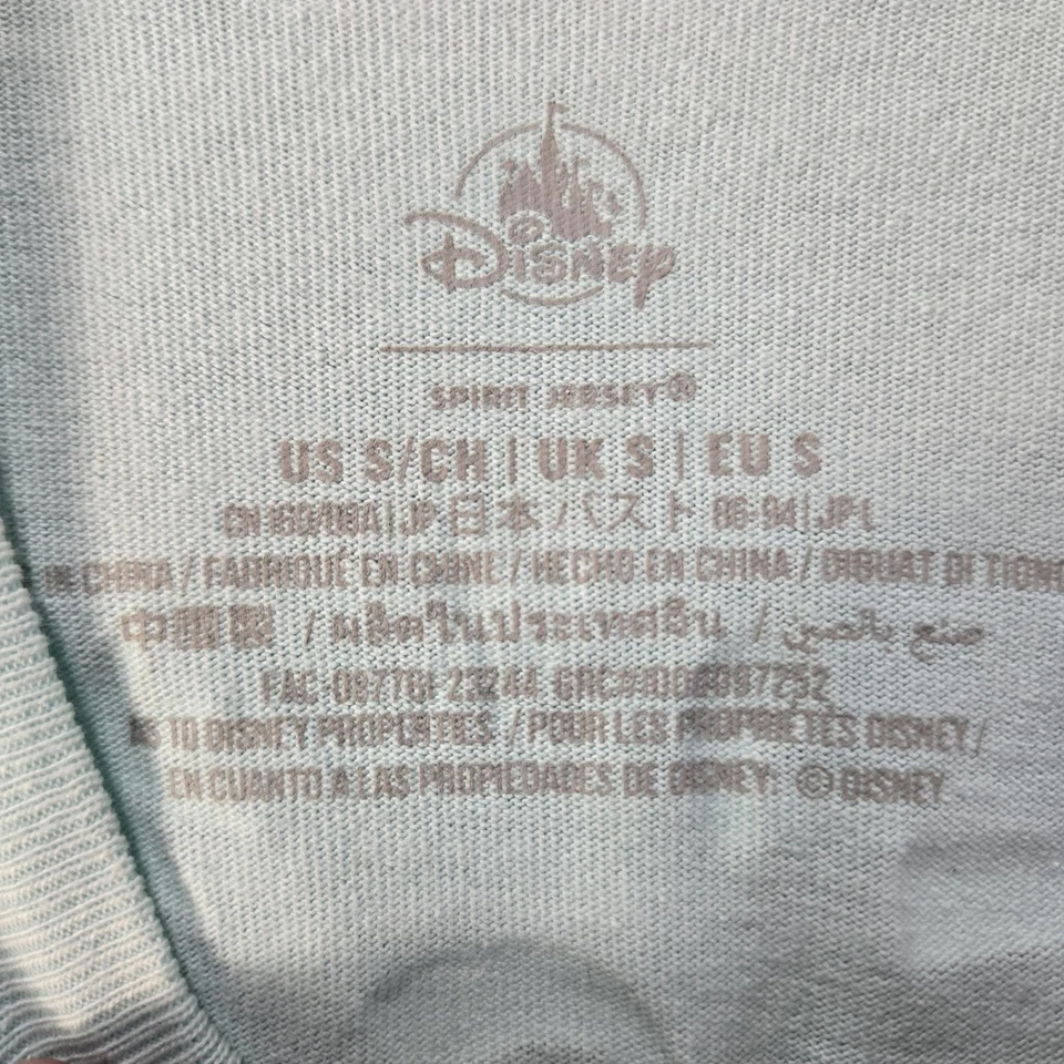 Disney Parks It's a Small World Spirit Jersey Small Blue Long Sleeve Puff Print - Image 3 of 4