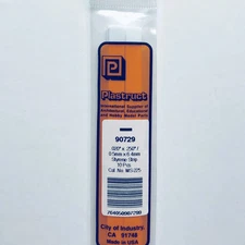 Plastruct 90729 Styrene Rectangle Strip 0.020"x 1/4"x 10" (10)