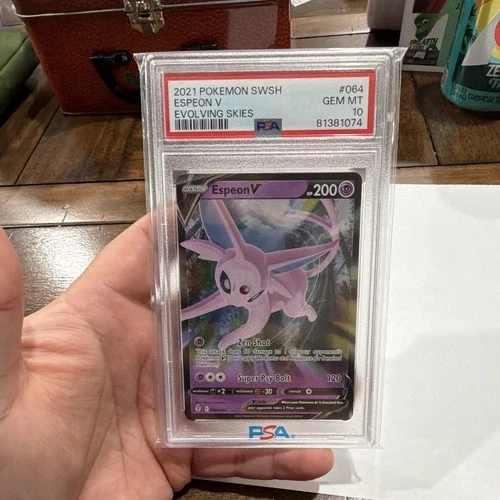 Pokemon Espeon V 064/203 Evolving Skies Holo Ultra Rare PSA 10 2021