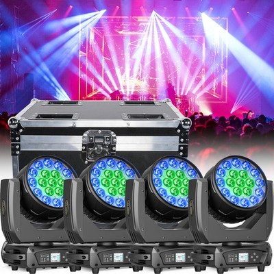 19x20W LED RGBW Zoom Moving Head Stage Light DMX Beam Wash Lighting DJ Disco