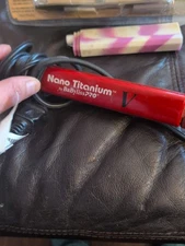 BaByliss Pro Nano Titanium Flat Iron 1" Pink and Black Straightening Iron