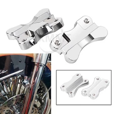 Chrome Front Fender Riser Relocator For Harley Softail 21" Wheel FLST FLS 86-17