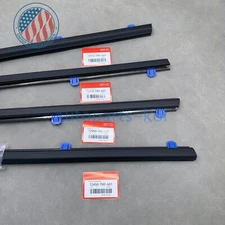 4PCS Weatherstrip Window Moulding Trim Seal Belt for Honda Civic Sedan 12-15