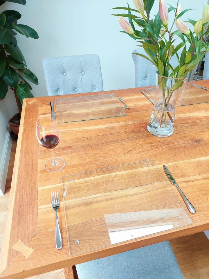 🔥 Glass Chopping Cutting Board Clear Worktop Kitchen 🔥 LARGE 40 x 30 cm 🔥 - Image 3 of 4