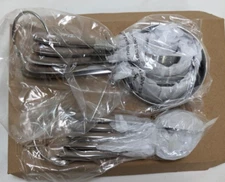 Temptations Classic Stainless Steel 10 Pc Nesting Measuring Cup Spoon Set TAUPE