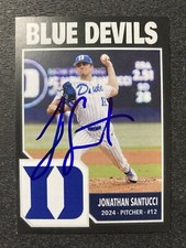 Jonathan Santucci - AUTO Custom Baseball Card - 2024 MLB Draft - Mets 2nd Rder