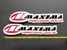 (Qty. 2) "MAXIMA Racing Oils" Vintage Motocross Racing Sticker *** AMA Moto-X