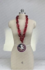 New Florida State FSU Seminoles Jumbo Red Big Fan Chain Necklace Foam MI USA