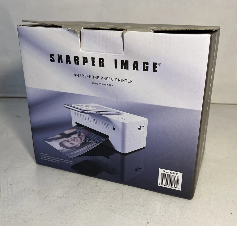 Sharper Image Smartphone Photo Printer 206589 Tested/ Works Needs Power Supply