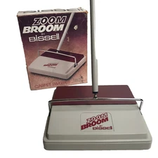 Vintage Zoom Broom by Bissell Carpet Sweeper Original Box ( RARE ) Made in USA