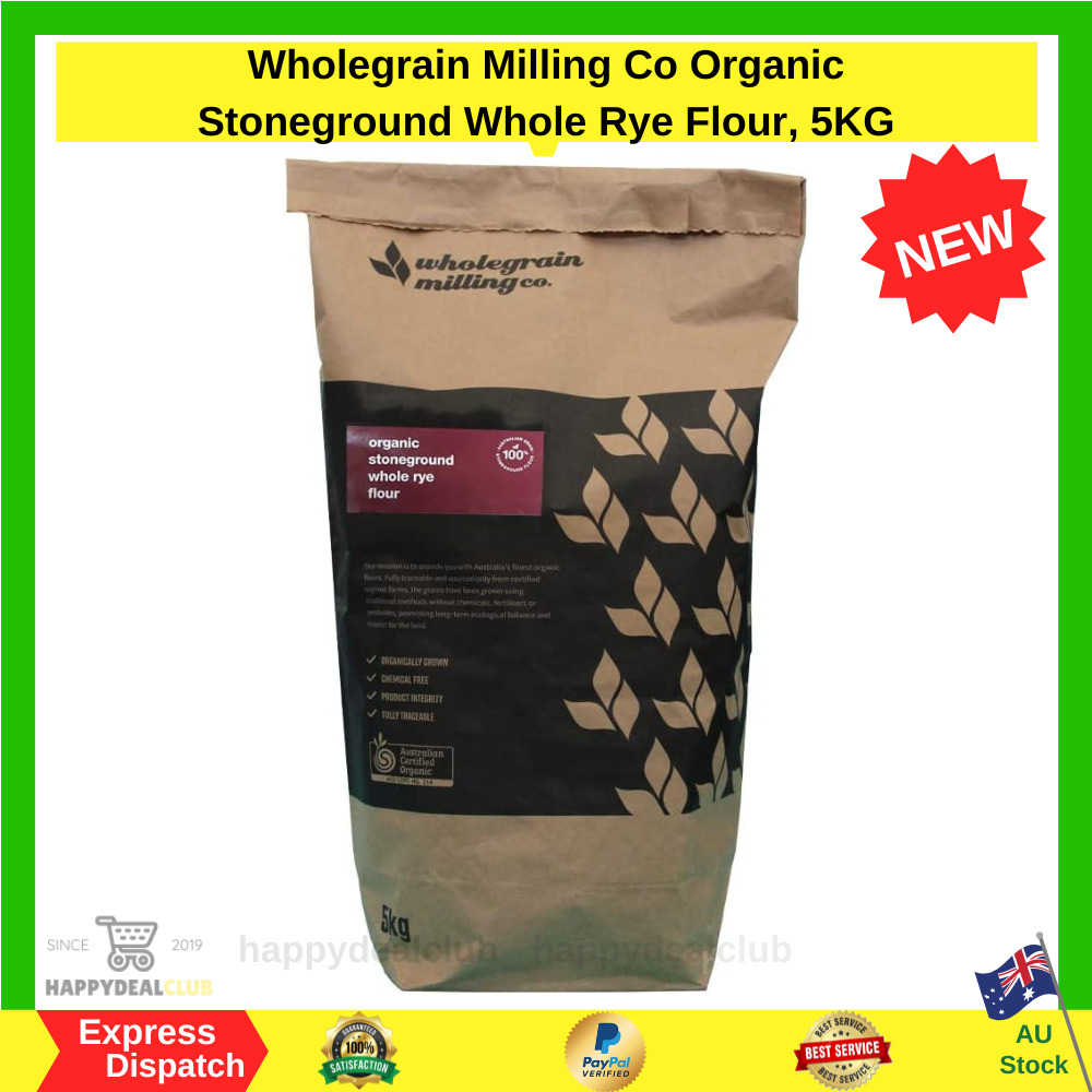 *NEW* Demeter Farm Mill Organic Whole Rye Flour (5kg Bulk Value Pack) AU STOCK