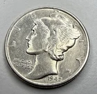 1942 10C Mercury Dime T24