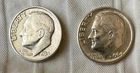 1954 D and 1964 silver Roosevelt dimes