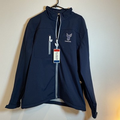 Clique Flexpak Softshell Jacket Mens Large Navy Blue NEW MQO00055 Full Zip