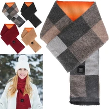 Electric Heated Winter Scarf Heating Pad Neck Warmer Heater Wrap with Power Bank