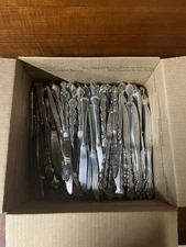 125 + Used Stainless Dinner Knives Restaurants Catering Function 20 lb Craft Lot
