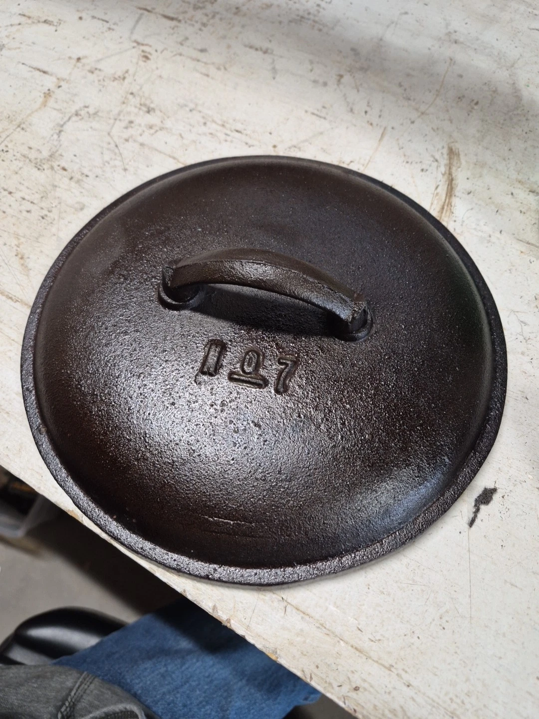 Vintage Martin Number 7 Cast Iron Dome Skillet Lid