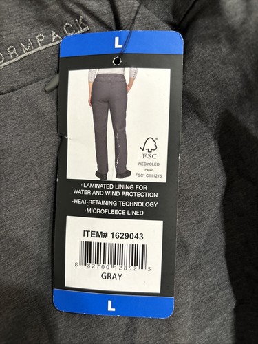 Stormpack Ladies' windproof lined pants, Gray Size L - Picture 4 of 4