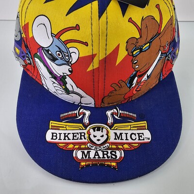 Vintage Biker Mice From Mars All Over Snapback Hat Logo 7