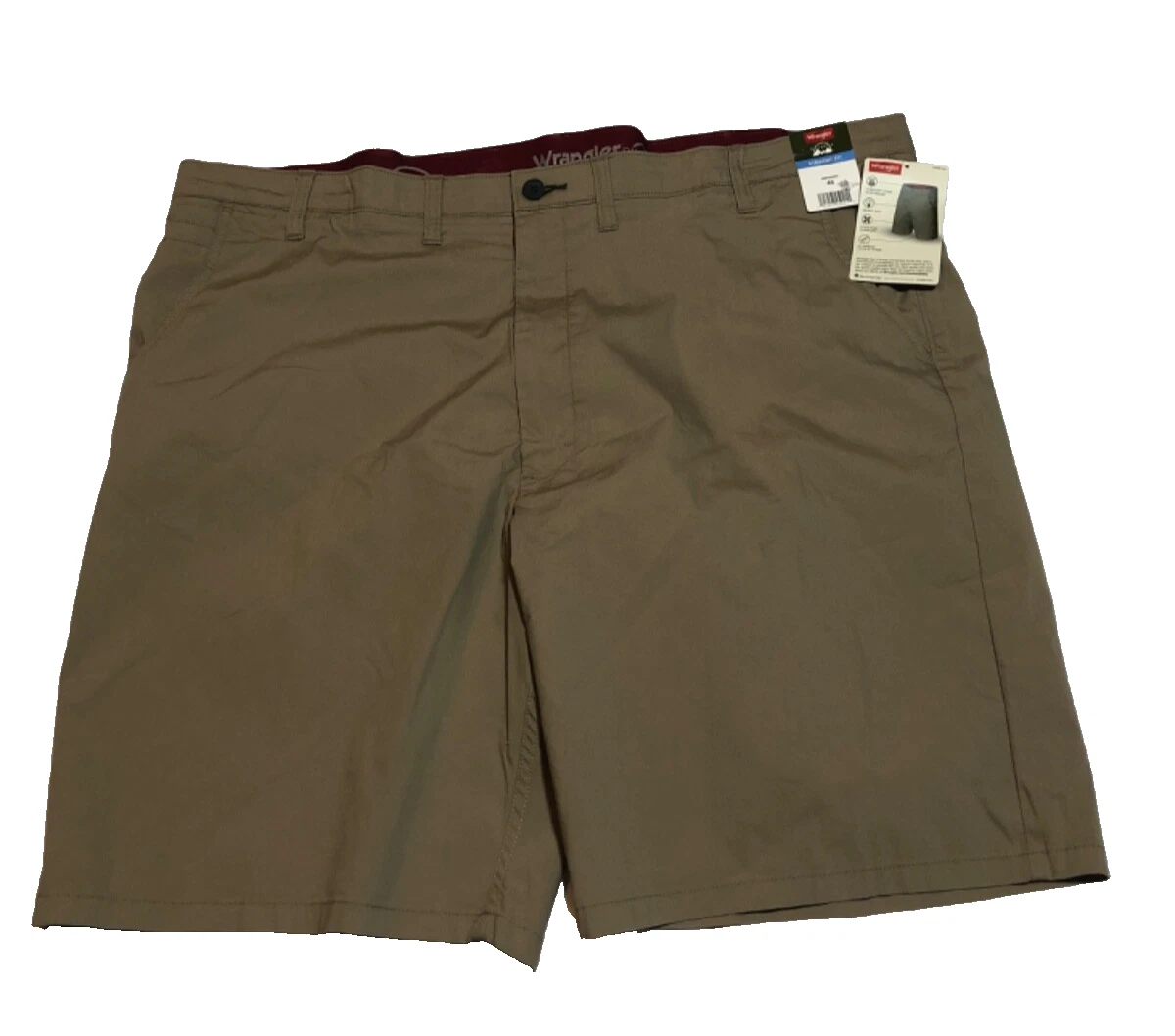 Wrangler Mens Khaki Stretch Outdoor Shorts Sz 46W F29