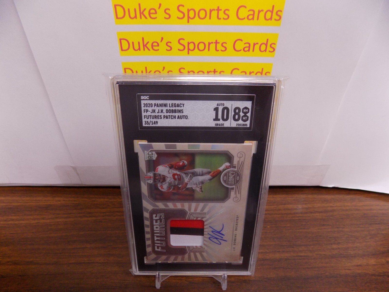 JK Dobbins Panini Legacy Futures Patch Autographs #FPJK Base