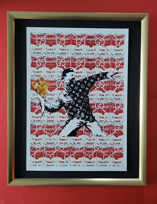 #ad Death NYC Large Framed 16x20in Pop Art Crtified Thrower Banksy Campbell Gucci ^ $275.00