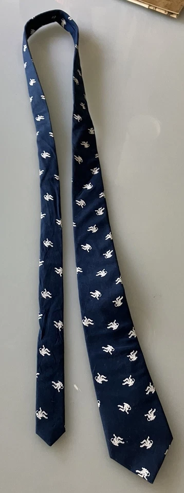 Youth Necktie Astronaut Space Youth Kids Boy's Tie Navy Cotton Space Theme 46” - Image 2 of 4