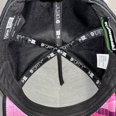 New Era 9Fifty Kawasaki Racing Green Stripe Black Pink Trucker