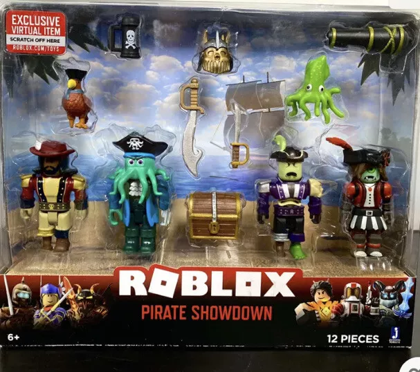 Roblox Pirate Showdown 4 Figure Pack Set 12 Pieces Plus Virtual Item New In  Box