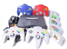 Nintendo 64 NUS-001 Consol  4 Controller  5 Soft Set Japan