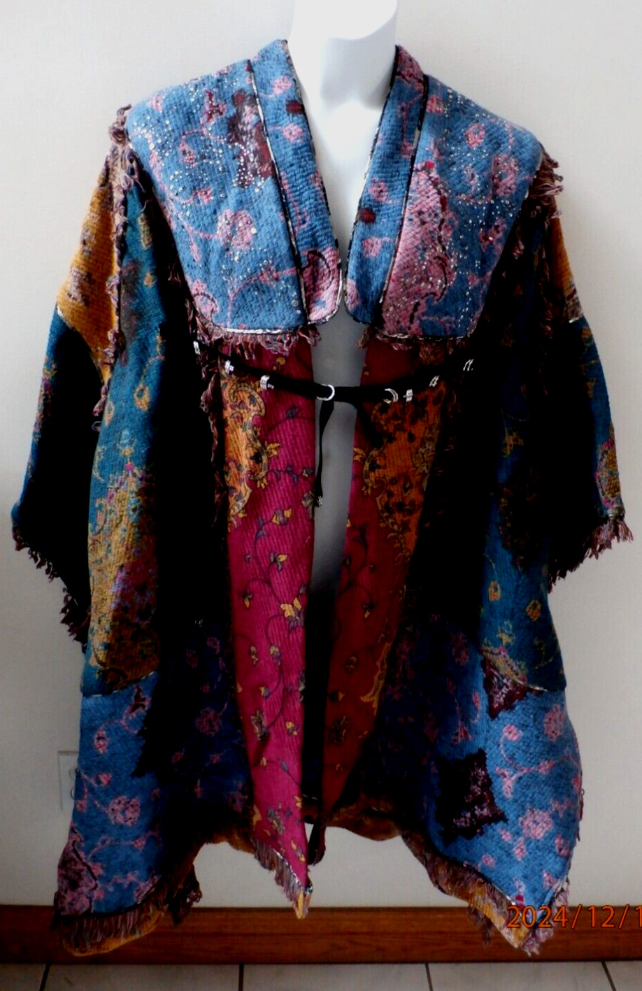 NWT ZARA Atelier Coat Cape Poncho limited edition patchwork one Size M