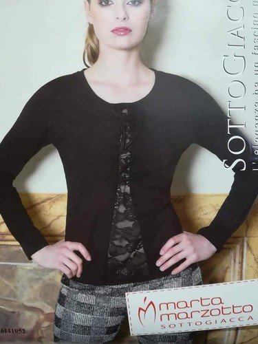 MAGLIA nera SOTTOGIACCA DONNA CON TRASPARENZA | eBay