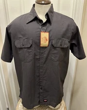 Red Kap SY60 Men's Short Sleeve Solid Shirt XL Gray NEW