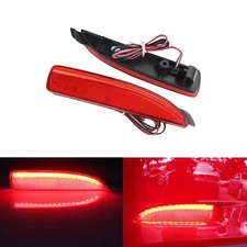 2X RED LENS DRL LED REAR BUMPER REFLECTOR BRAKE LIGHTS FOR 2006-15 MAZDA 5 SEDAN