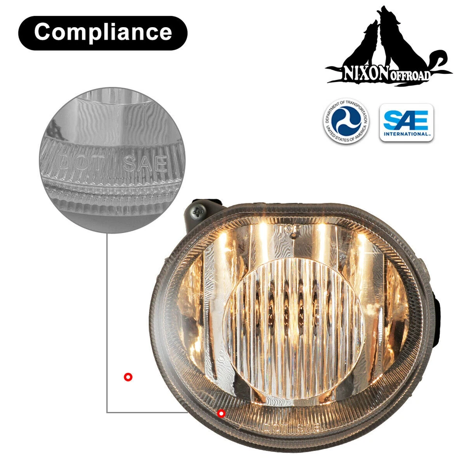 Para 2002 2003 2004 Jeep Liberty Luces antiniebla delanteras Parachoques Luces de conducción Par L&R Foto 4 de 4