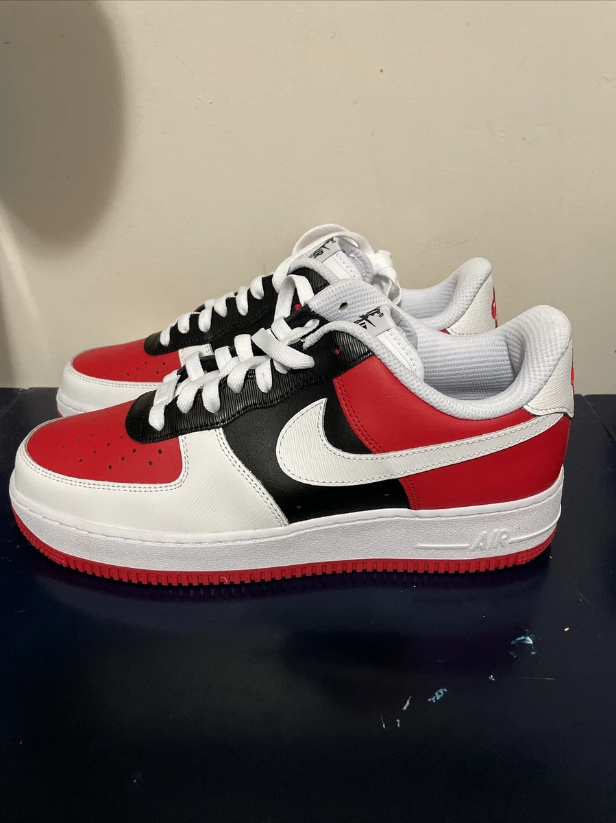 Nike Air Force 1 Low ID By You Red Black Sneakers Womens 11 Mens
