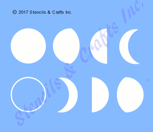 moon phases stencil shapes celestial galaxy template craft art paint stencils shapes