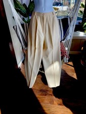 The Villager Vintage Wool Pants Butter Yellow Pleated Woman  s size 8