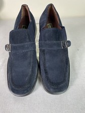 Istante by Versace Men’s Dark Blue Suede Loafers Size 9D