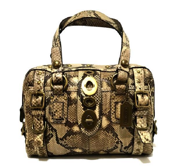 バッグ Vintage Coach Legacy Lily Tote Bag GOLD RARE COACH LTD ED MED LILY EXOTIC GENUINE PYTHON LEATHER