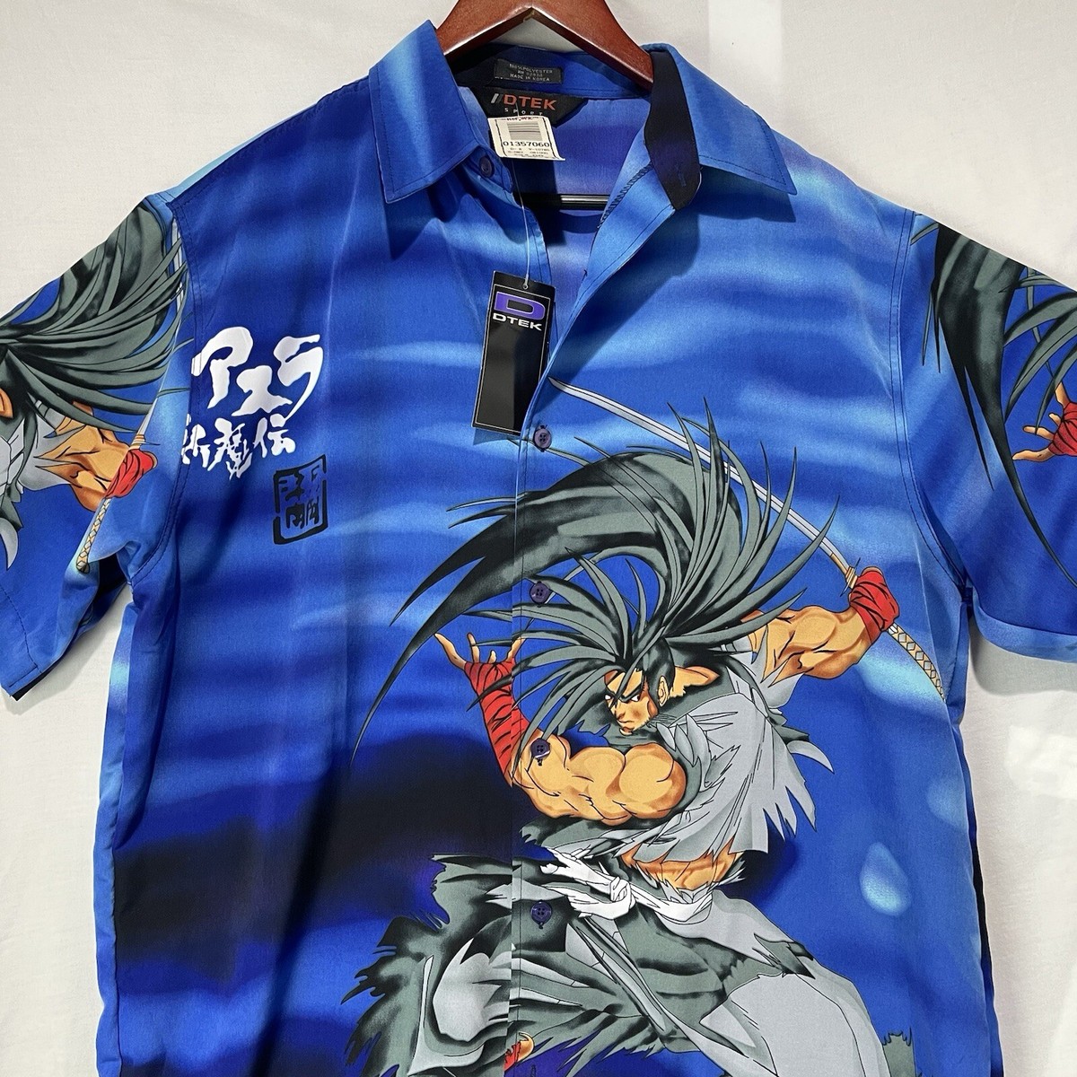 Vintage Haohmaru Shirt Mens Medium Blue DTEK Samurai Showdown
