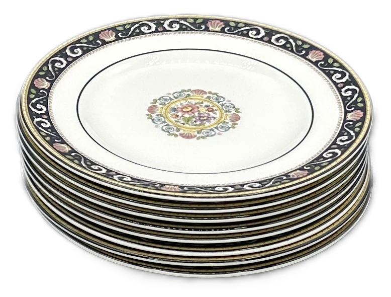 Plato de pan y mantequilla azul Wedgwood Runnymede W4472 Inglaterra - Juego de 8 Foto 3 de 4