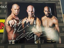 CHRISTOPHER DANIELS & KAZARIAN DUAL AUTOGRAPH 8x10 PHOTO AUTOGRAPHED AEW SCU SKY