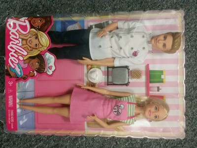 barbie and ken cafe set