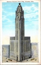 Vintage Postcard OHIO American Insurance Union Bldg Columbus OH Unposted