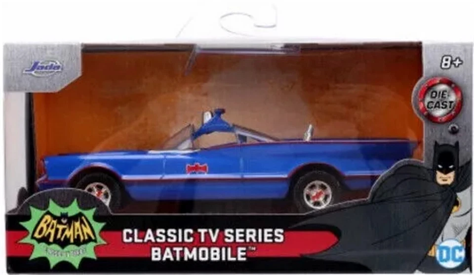 JADA TOYS Jada 1:32 1966 Classic TV Series Batmobile, Animated, Blue 36097 New in box