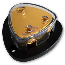 2-Way Car Audio Stereo Amp Power/Ground Cable Splitter Distribution Block 2ga